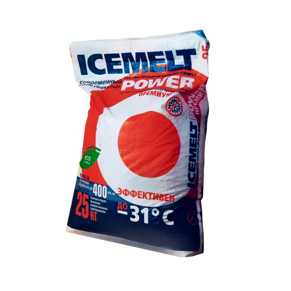 Противогололедный реагент Айсмелт / ICEMELT POWER (мешок 25 кг)